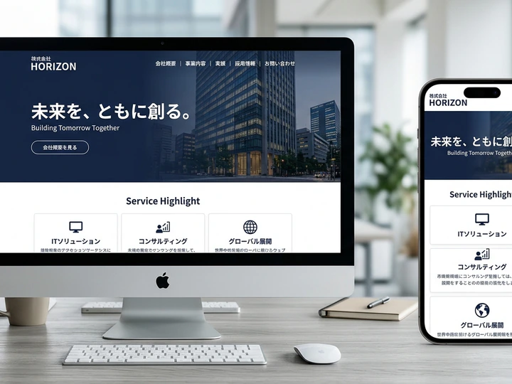 一般企業向けホームページのデザインサンプル
